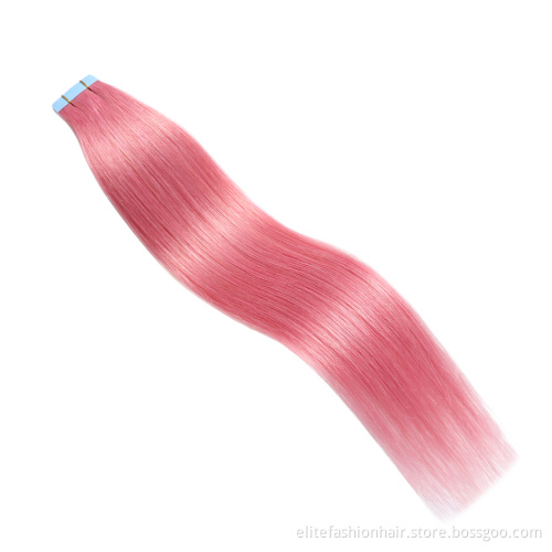 European Double Drawn Russian Human Hair Tape Hair Extension, High Quality Natural Remy Tape In Hair Extension